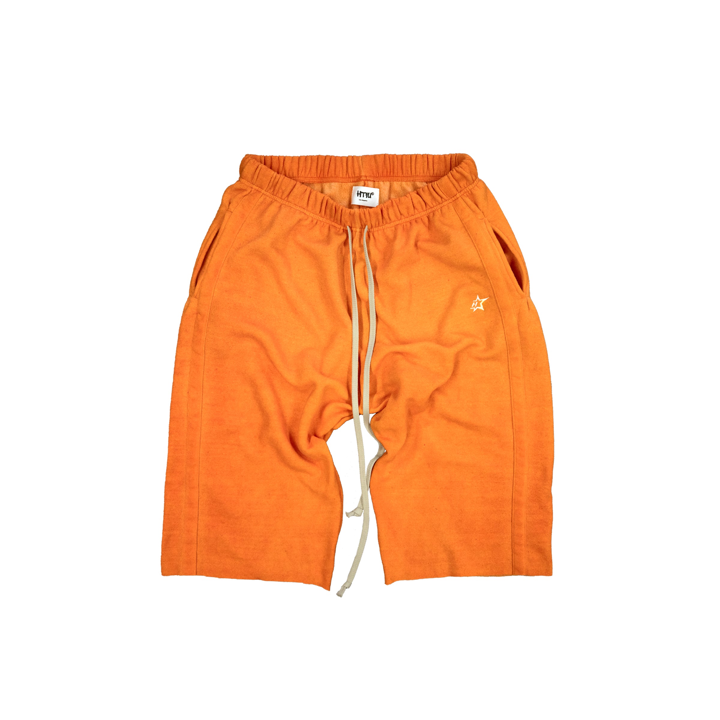 HTFU Raw Hem 3/4 Sweatshort - Oil Wash Orange - Ships 7/15