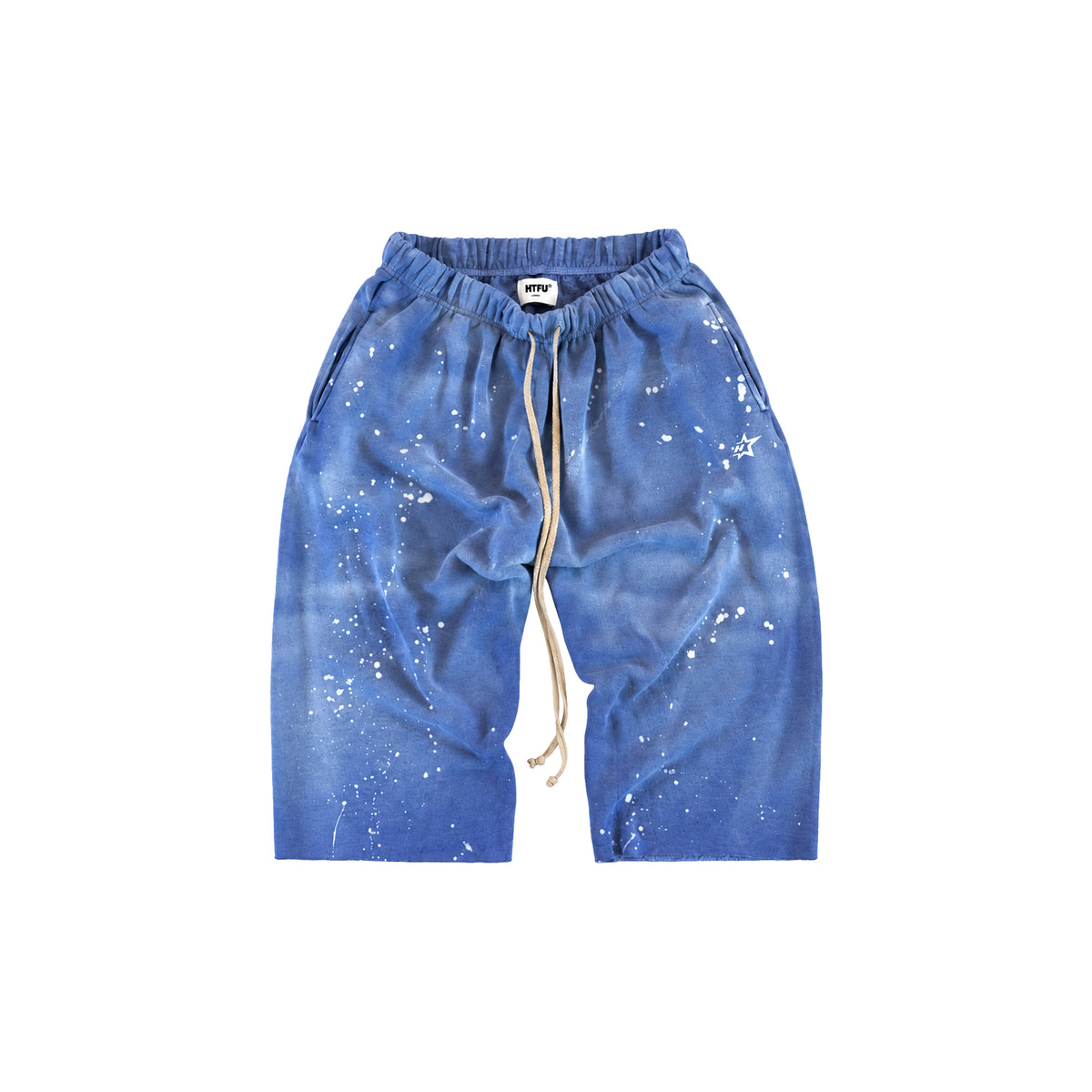 HTFU Raw Hem 3/4 Sweatshort - Cobalt - Studio Edition- Ships 9/25