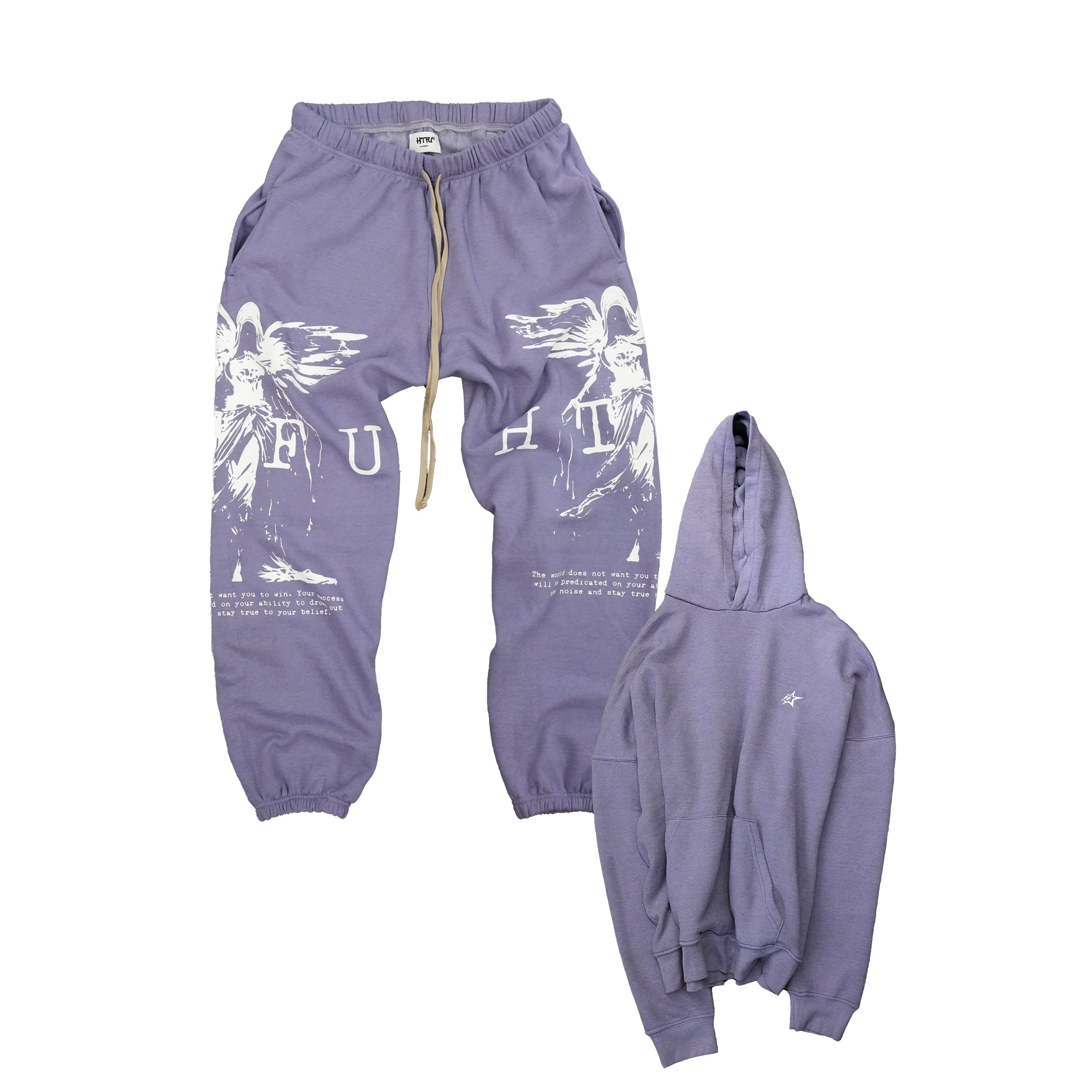 GymRat Sweatpants - ER 23 - Limited White on Purple - Ships 3/1