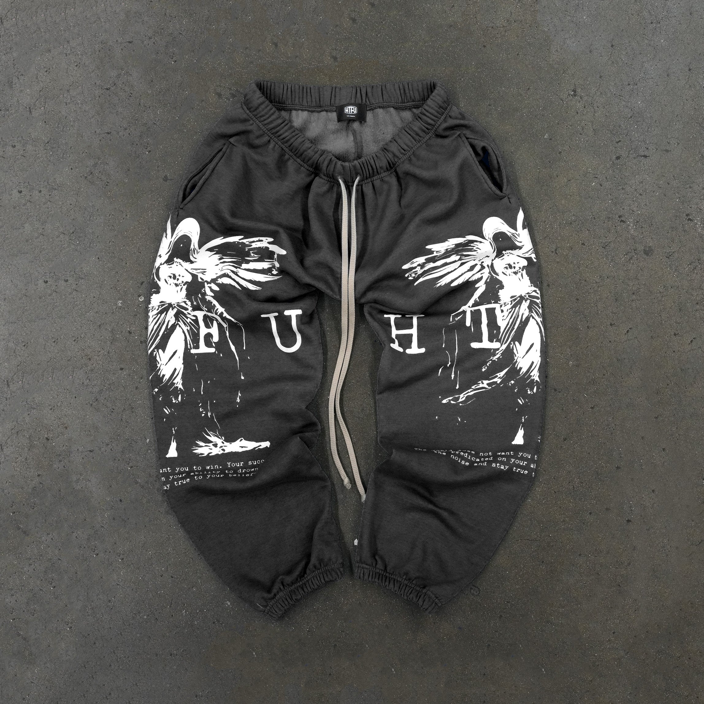 GymRat Sweatpants - ER 23 - Limited White on Heather Black