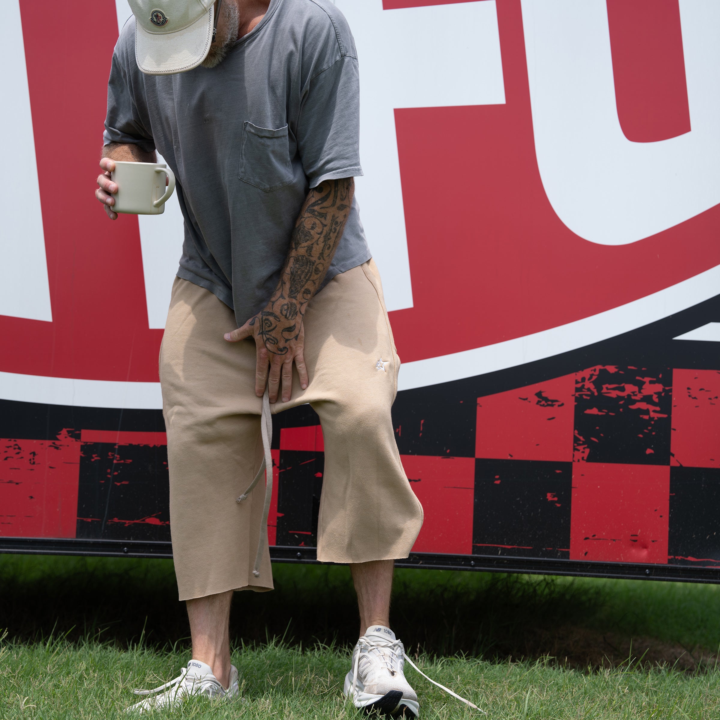 HTFU Raw Hem 3/4 Sweatshort - Black - Ships 7/15
