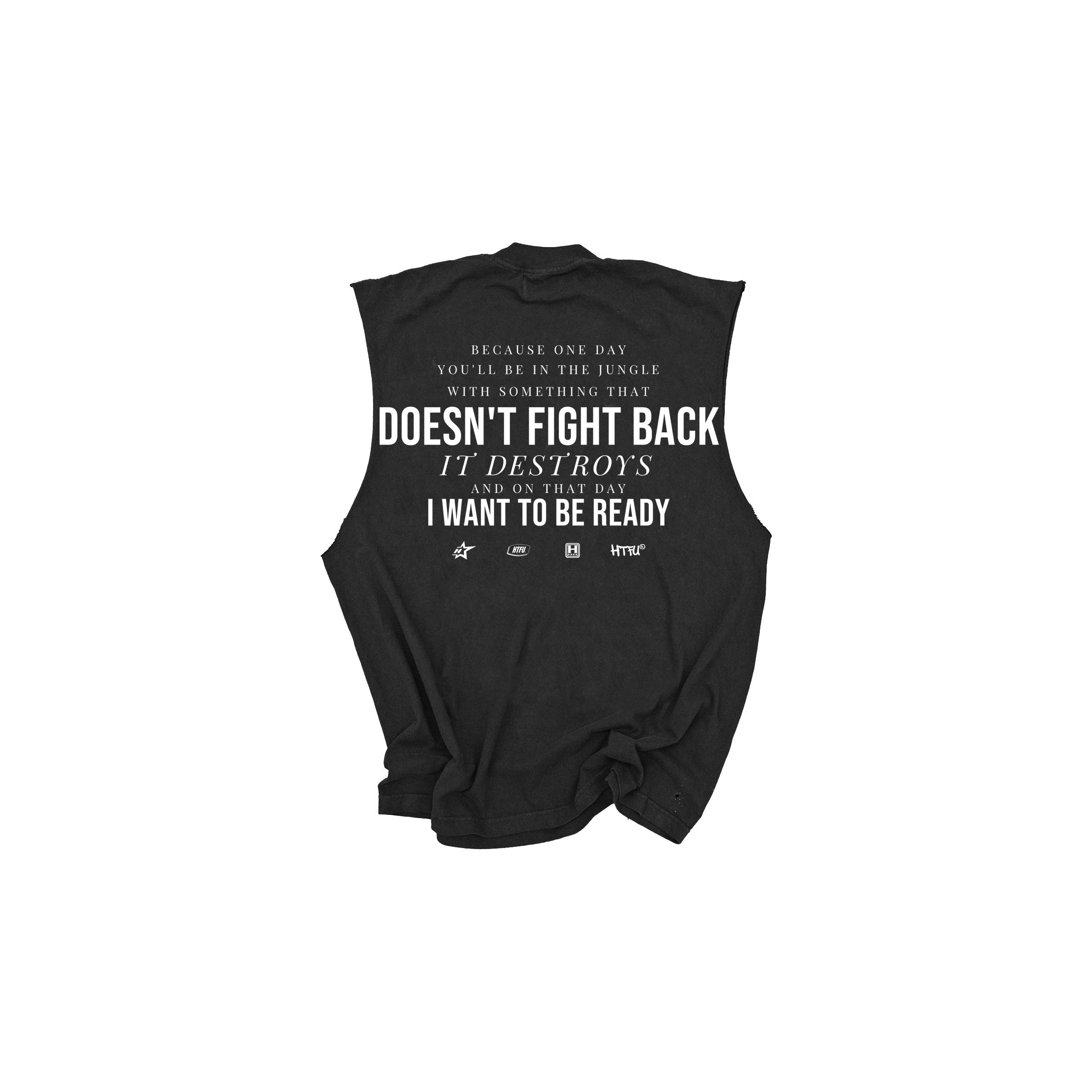 Jungle Muscle Tank - Washed Black
