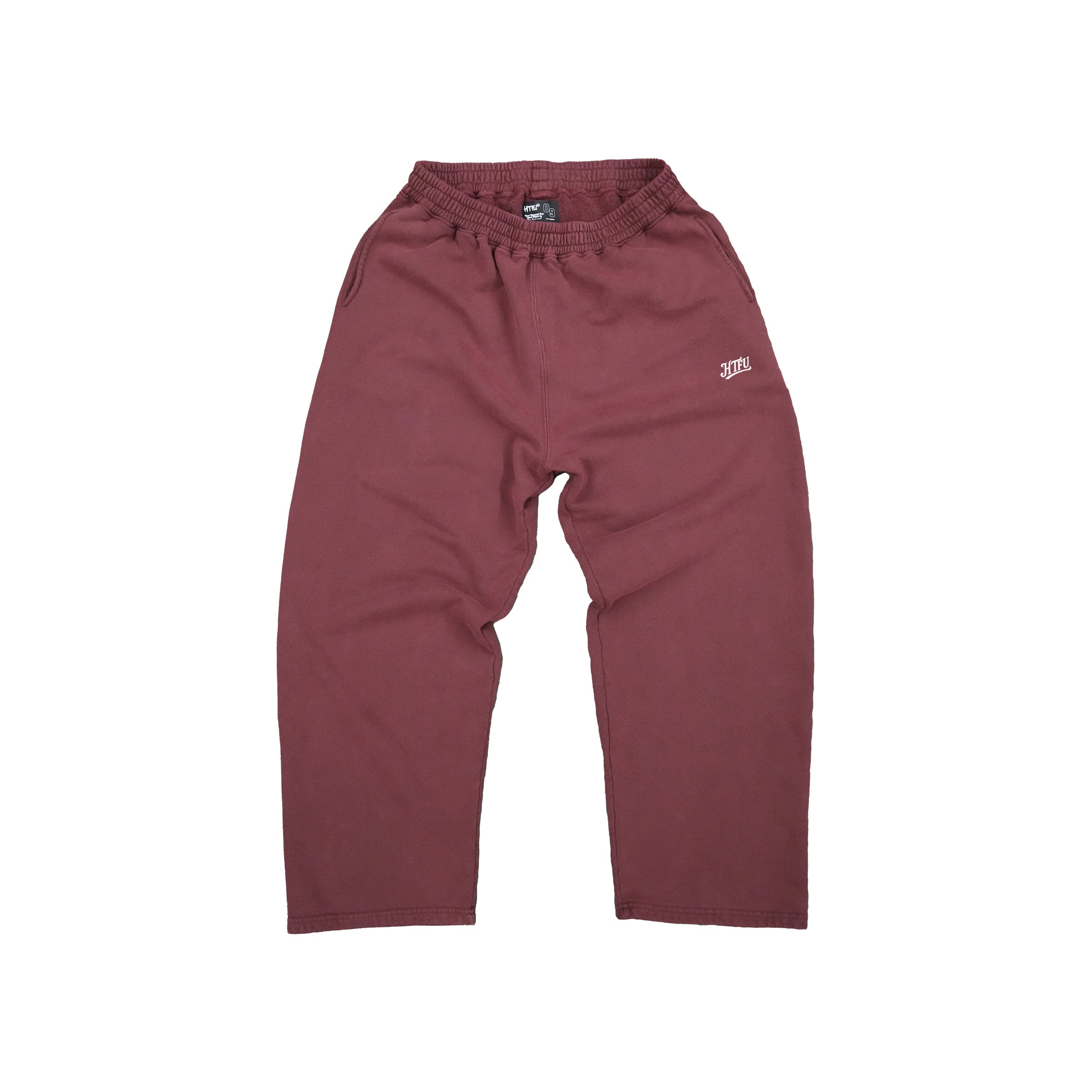 Studio French Terry Sweatpants - Open Leg - Maroon - Ships 2/15