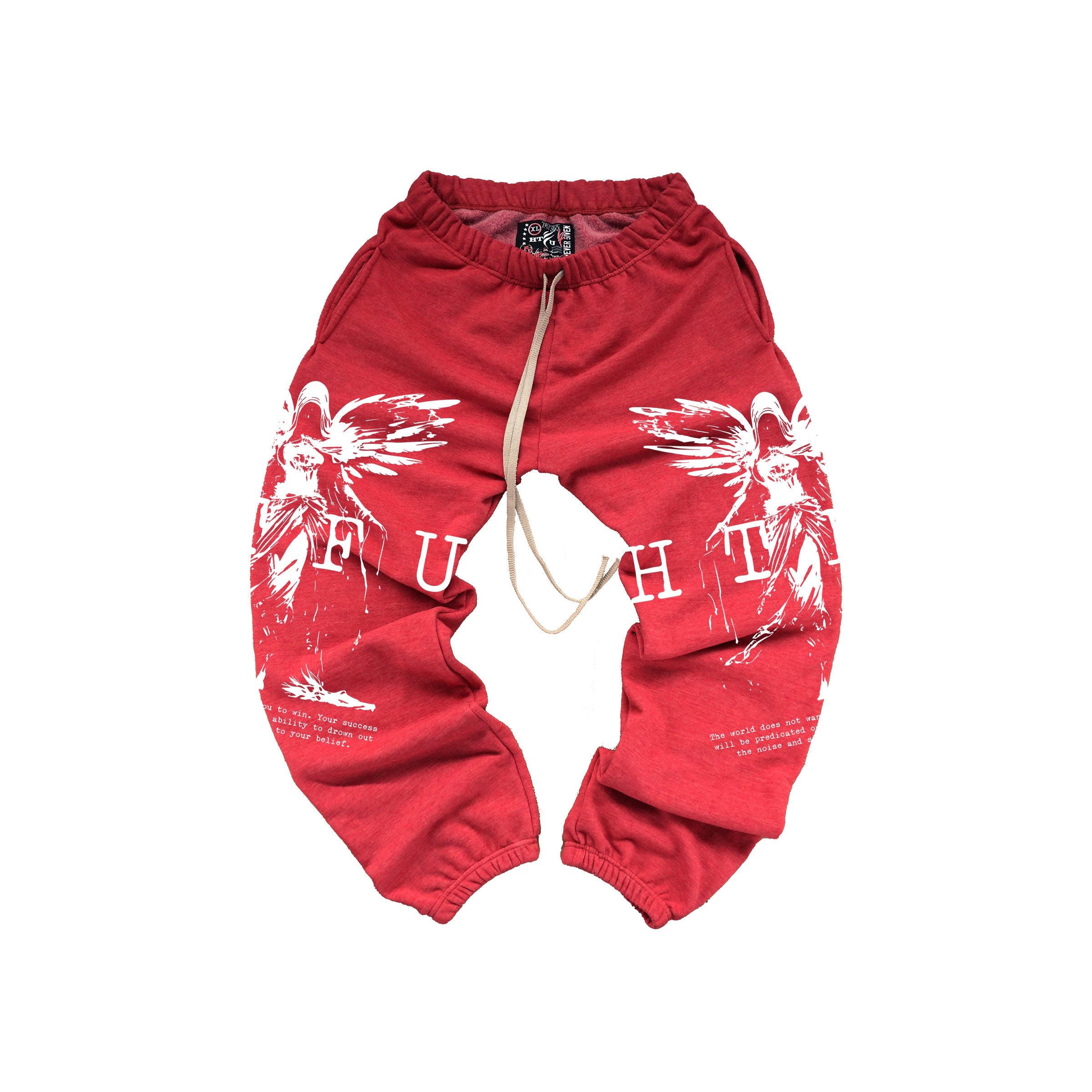 GymRat Sweatpants - ER 23 - Limited White on Red- Ships Oct 15th