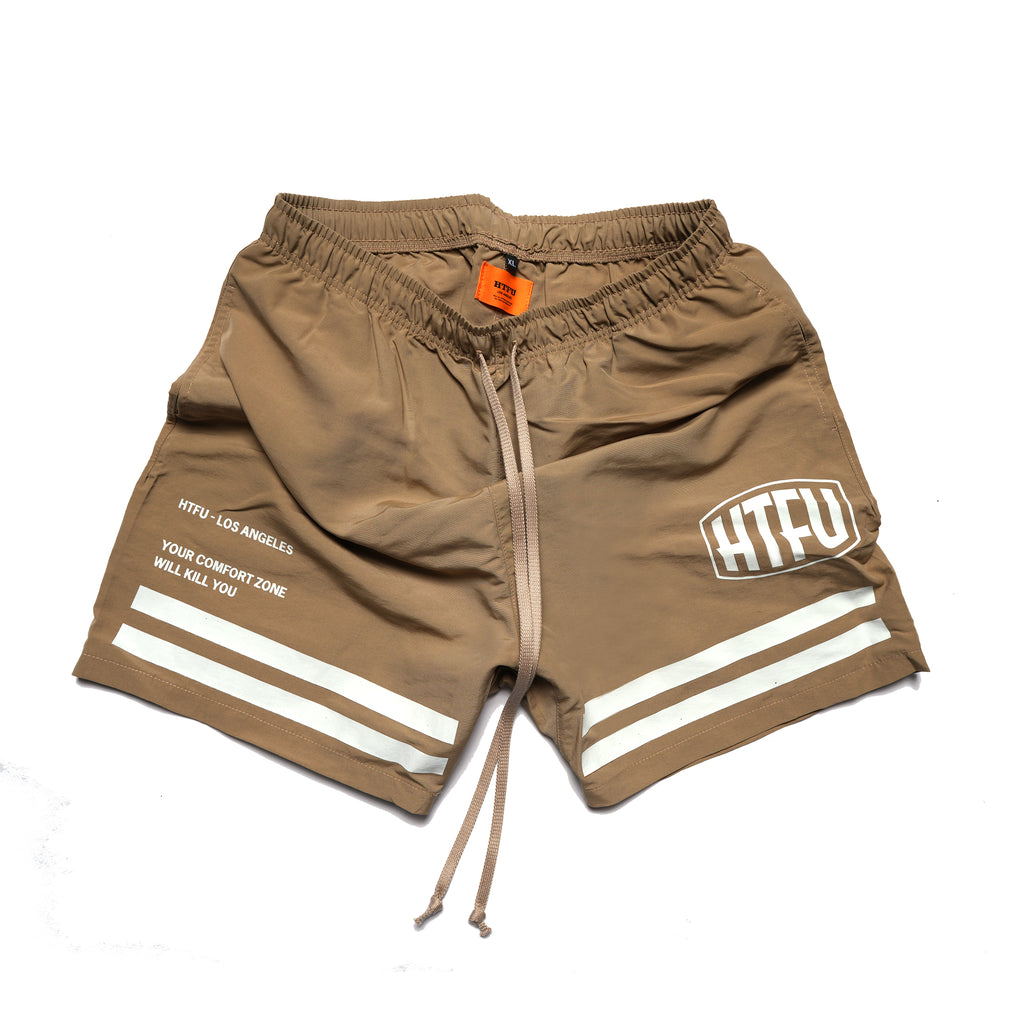 HTFU Crushed Nylon "Desert Tan" Factory Shorts