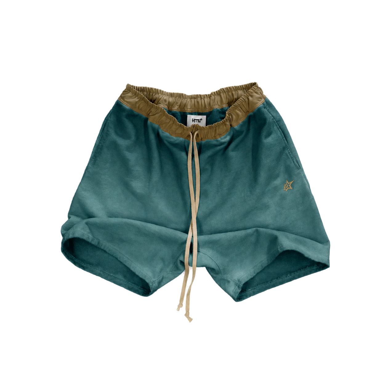 HTFU Relaxed Practice Short - French Terry - Oil Wash Teal Fade - Ships 7/20