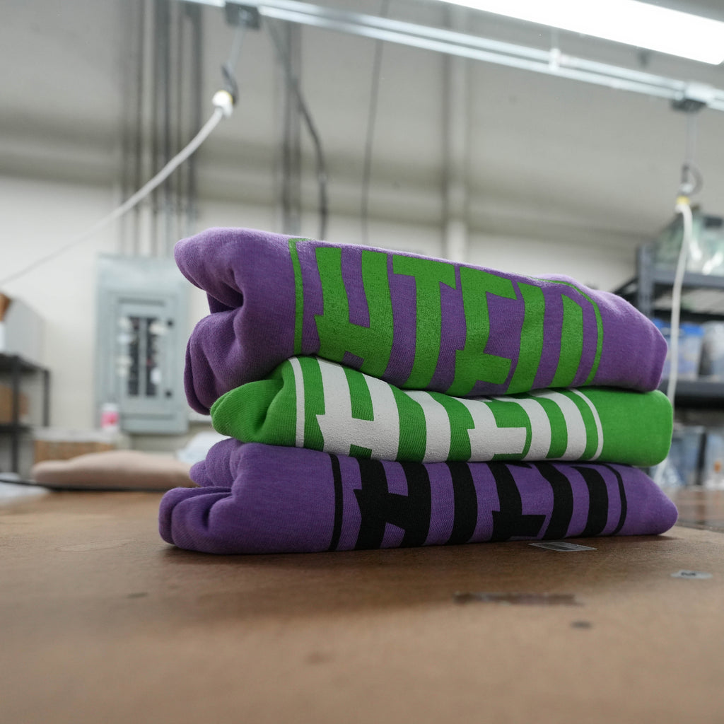 GymRat Sweatpants - Green on Electric Purple - Factory Edition