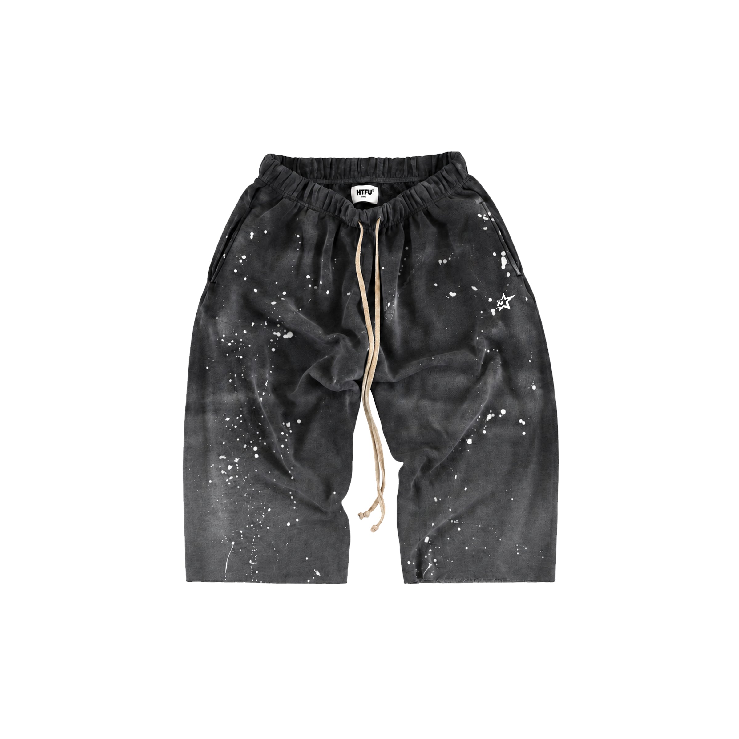 HTFU Raw Hem 3/4 Sweatshort - Obsidian - Studio Edition- Ships 9/25