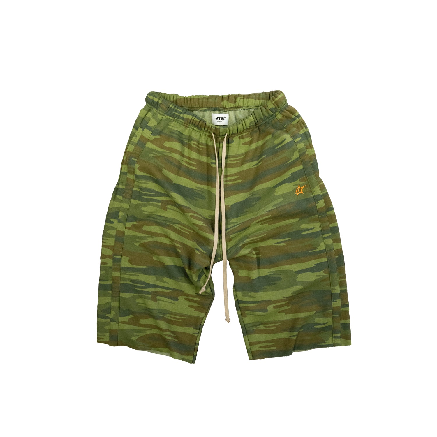 HTFU Raw Hem 3/4 Sweatshort - Camo - Ships 7/15