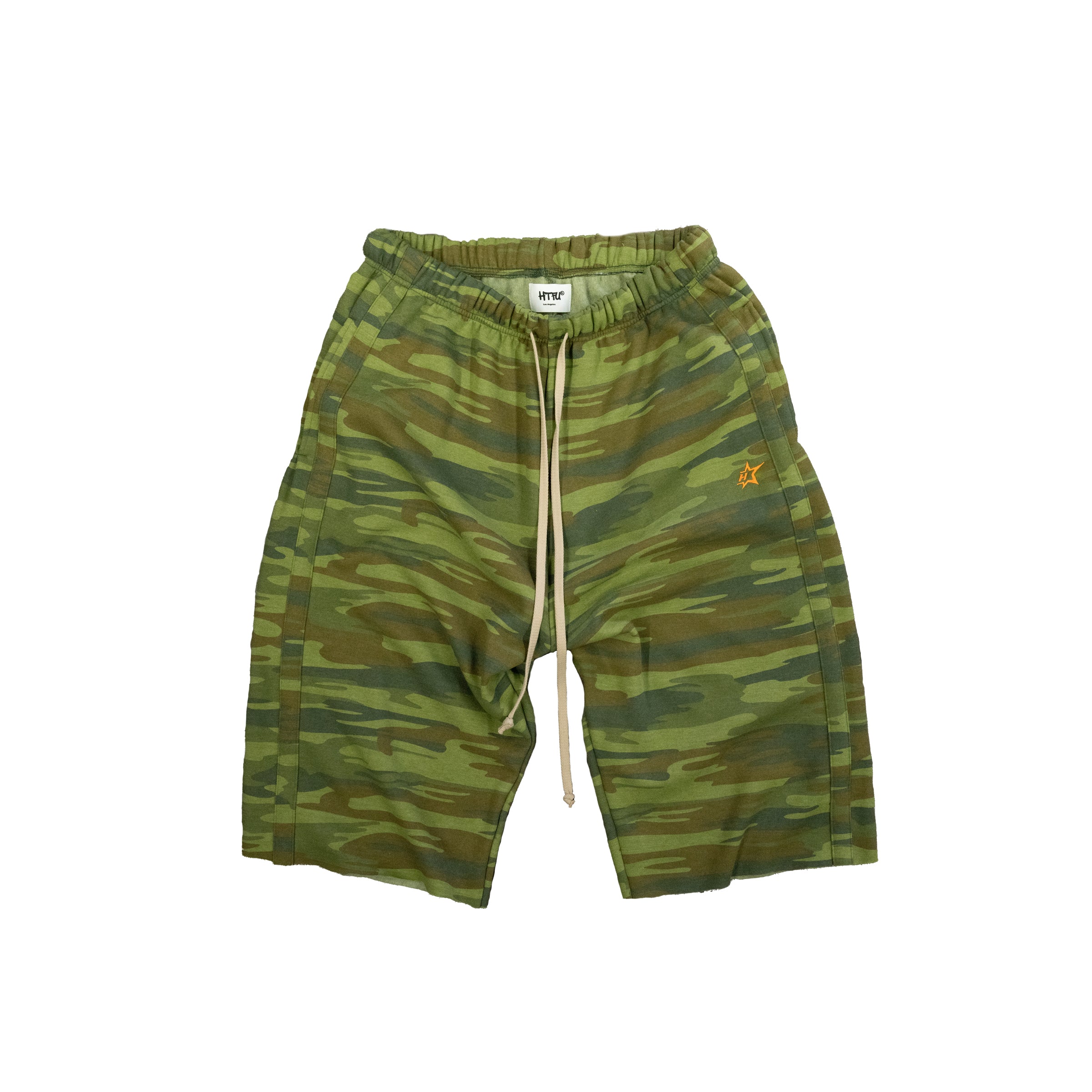 HTFU Raw Hem 3/4 Sweatshort - Camo - Ships 7/15