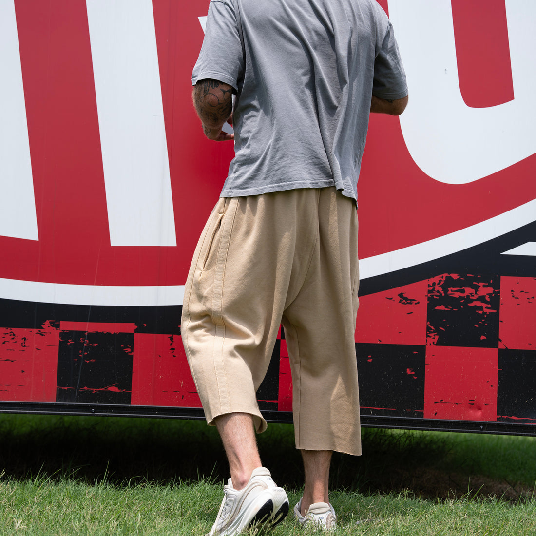 HTFU Raw Hem 3/4 Sweatshort - Desert Sand - Ships 7/15