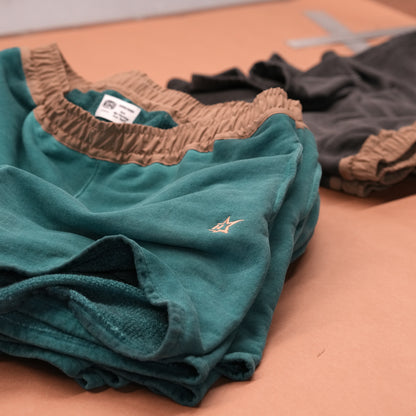 HTFU Relaxed Practice Short - French Terry - Oil Wash Teal Fade