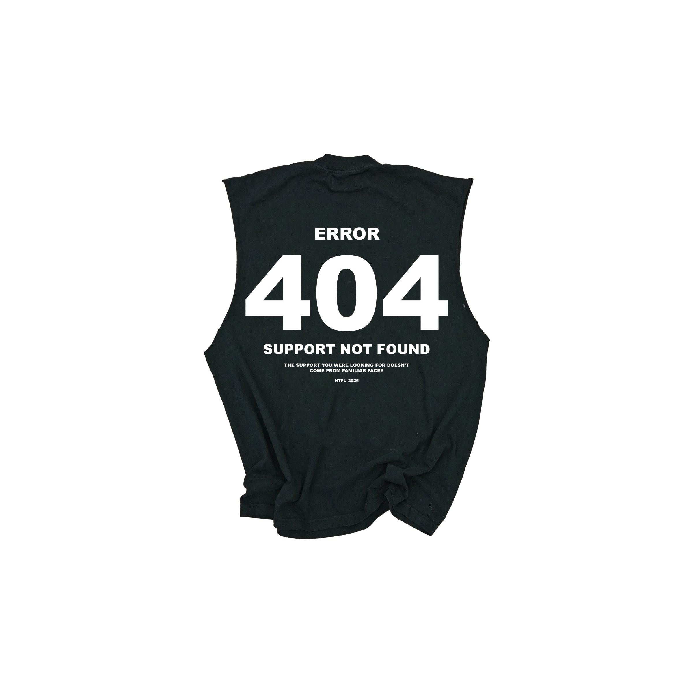 Error 404 Muscle Tank - Black