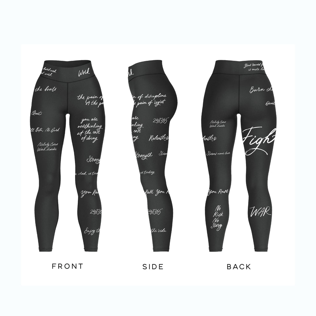 Analog II Leggings - White on Black - Ships Mar 15th