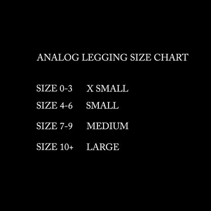 Analog II Leggings - White on Black