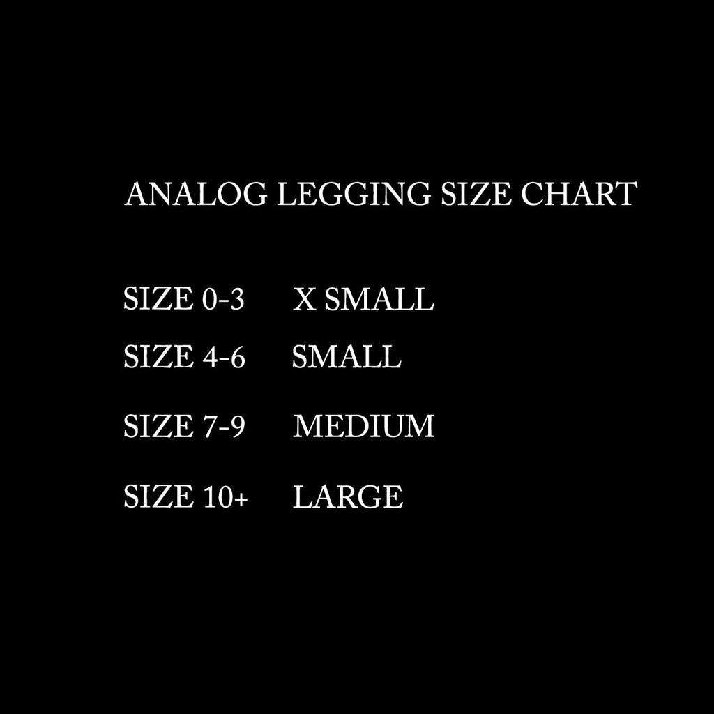 Analog II Leggings - White on Black - Ships Jan 10th