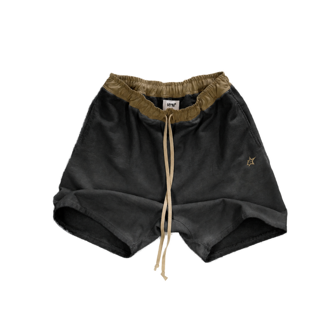 HTFU Relaxed Practice Short - French Terry - Oil Wash Black Fade - Ships 7/20
