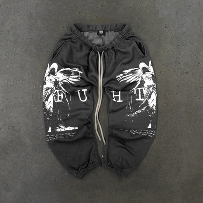 GymRat Sweatpants - ER 23 - Limited White on Heather Black - Ships Oct 15th