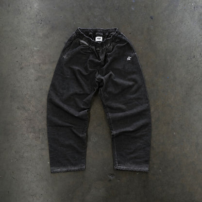 Studio French Terry Sweatpants - Open Leg - Stone Wash Black - Ship 10/30