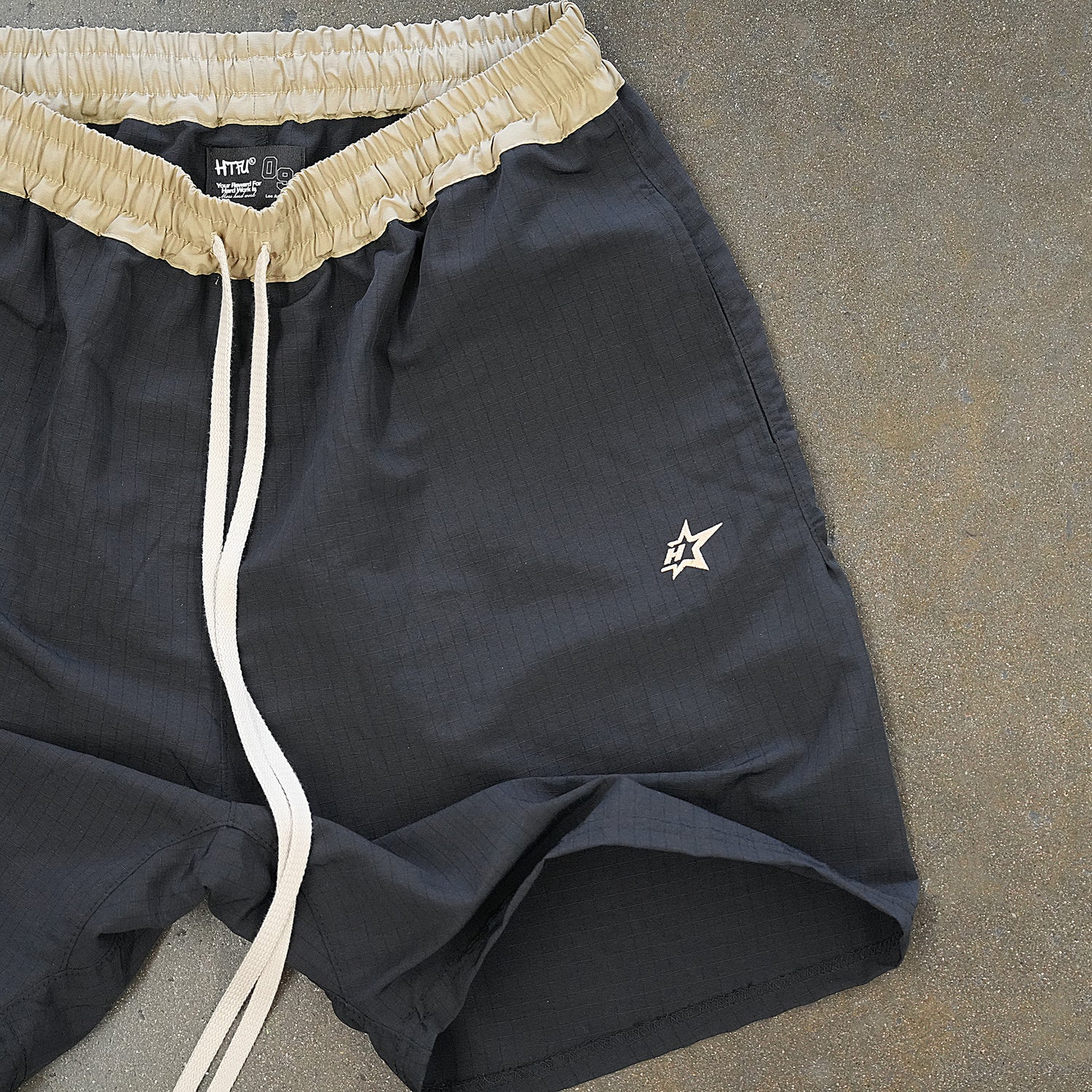 HTFU Relaxed Practice Short - Nylon Rip Stop - Black - Ships 7/25