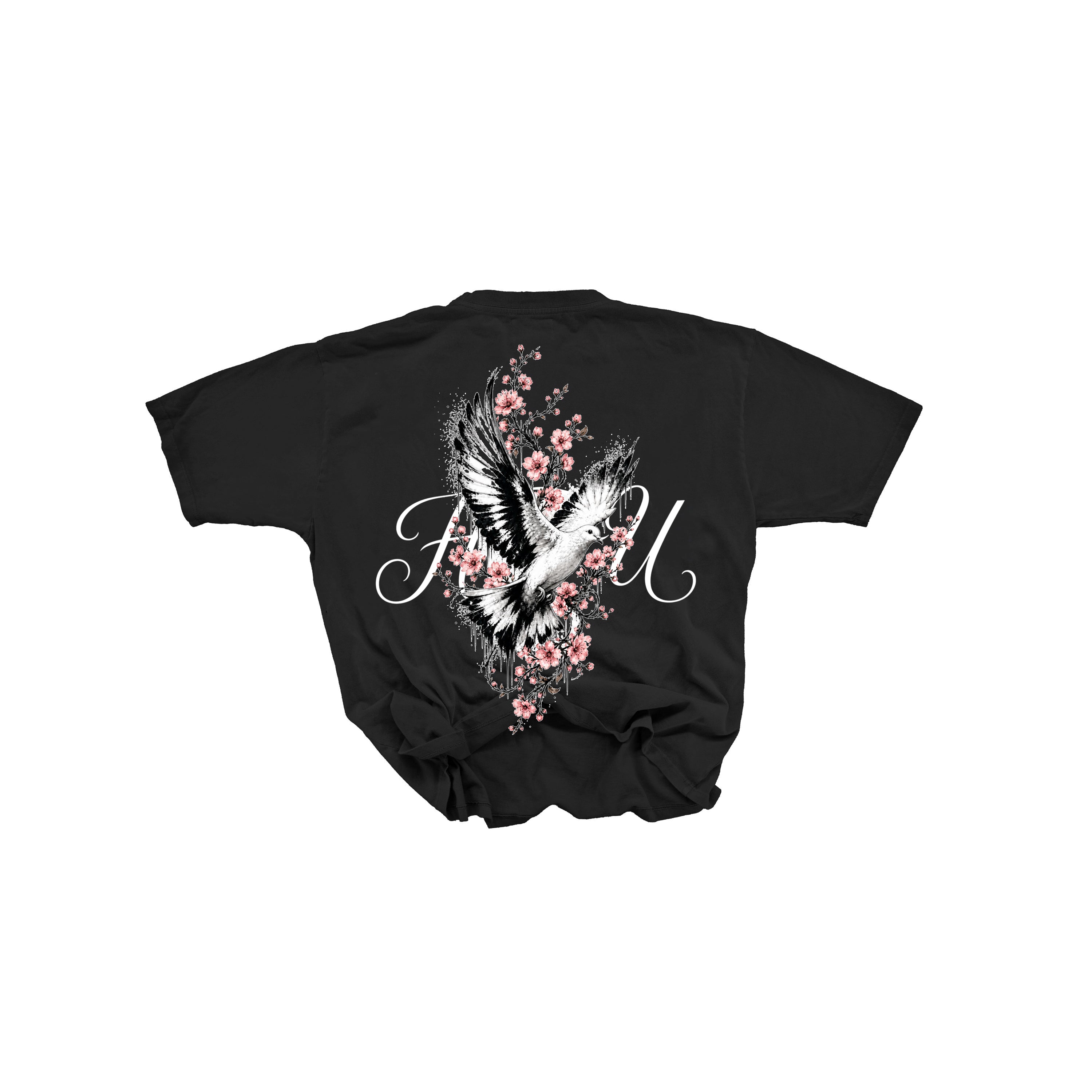HTFU Dove - Black Tee