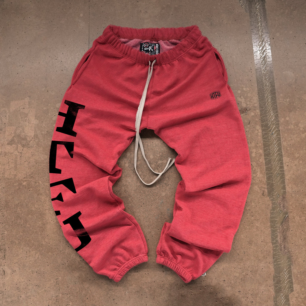 GymRat Sweatpants - Scarlet Red - Black Edition - Ships Dec 5th