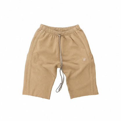 HTFU Raw Hem 3/4 Sweatshort - Desert Sand - Ships 7/15