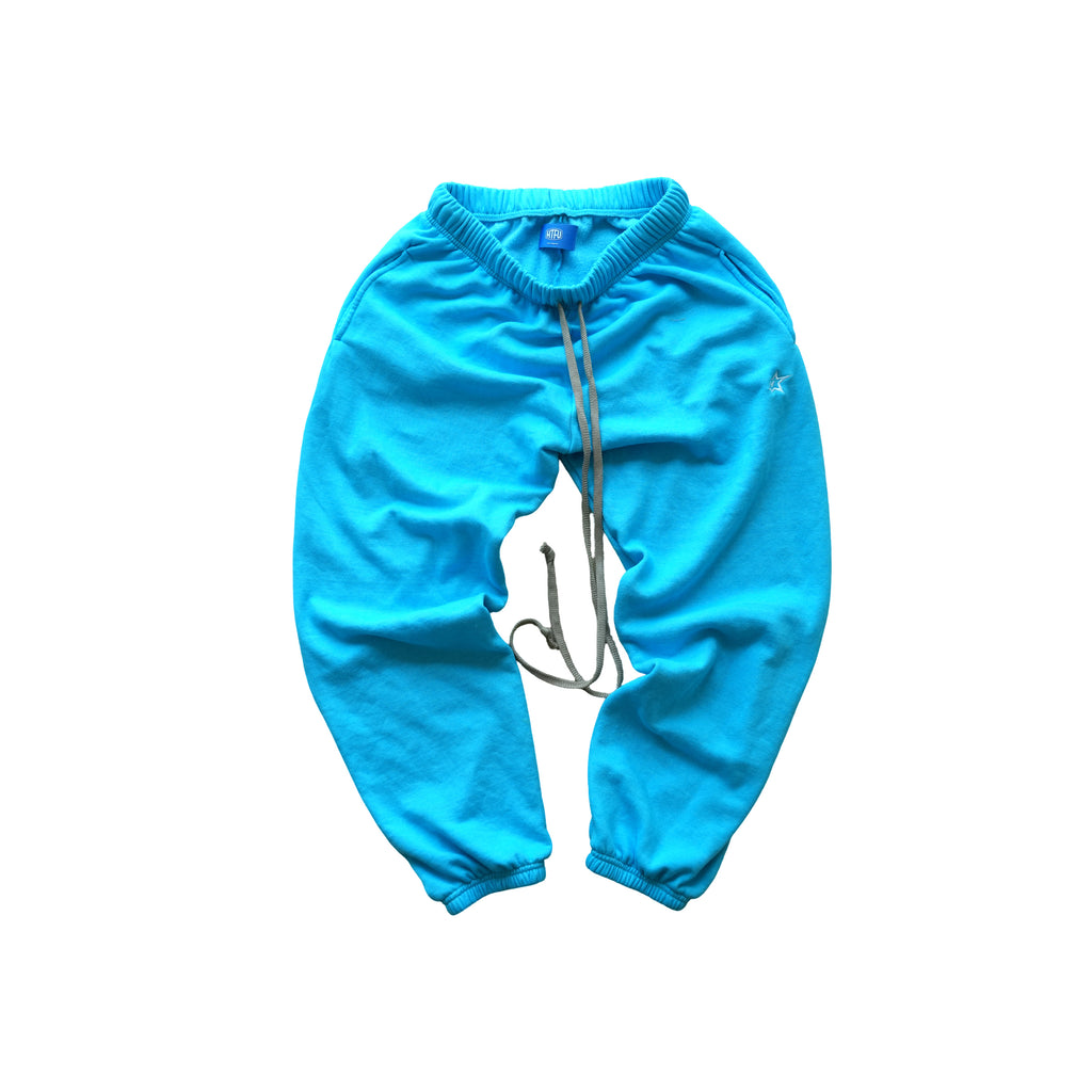 GymRat Sweatpants -Cerulean Blue - Embroidered Edition