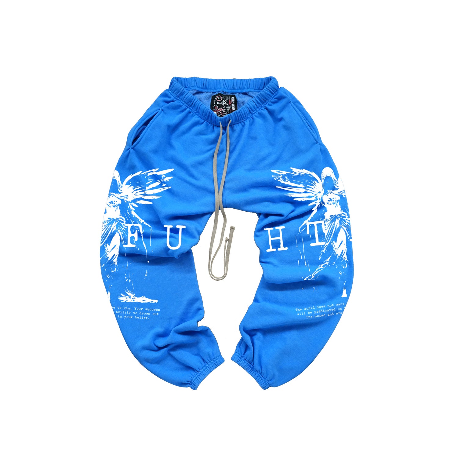 GymRat Sweatpants - ER 23 - Limited White on Coastal Blue - Ships 3/15