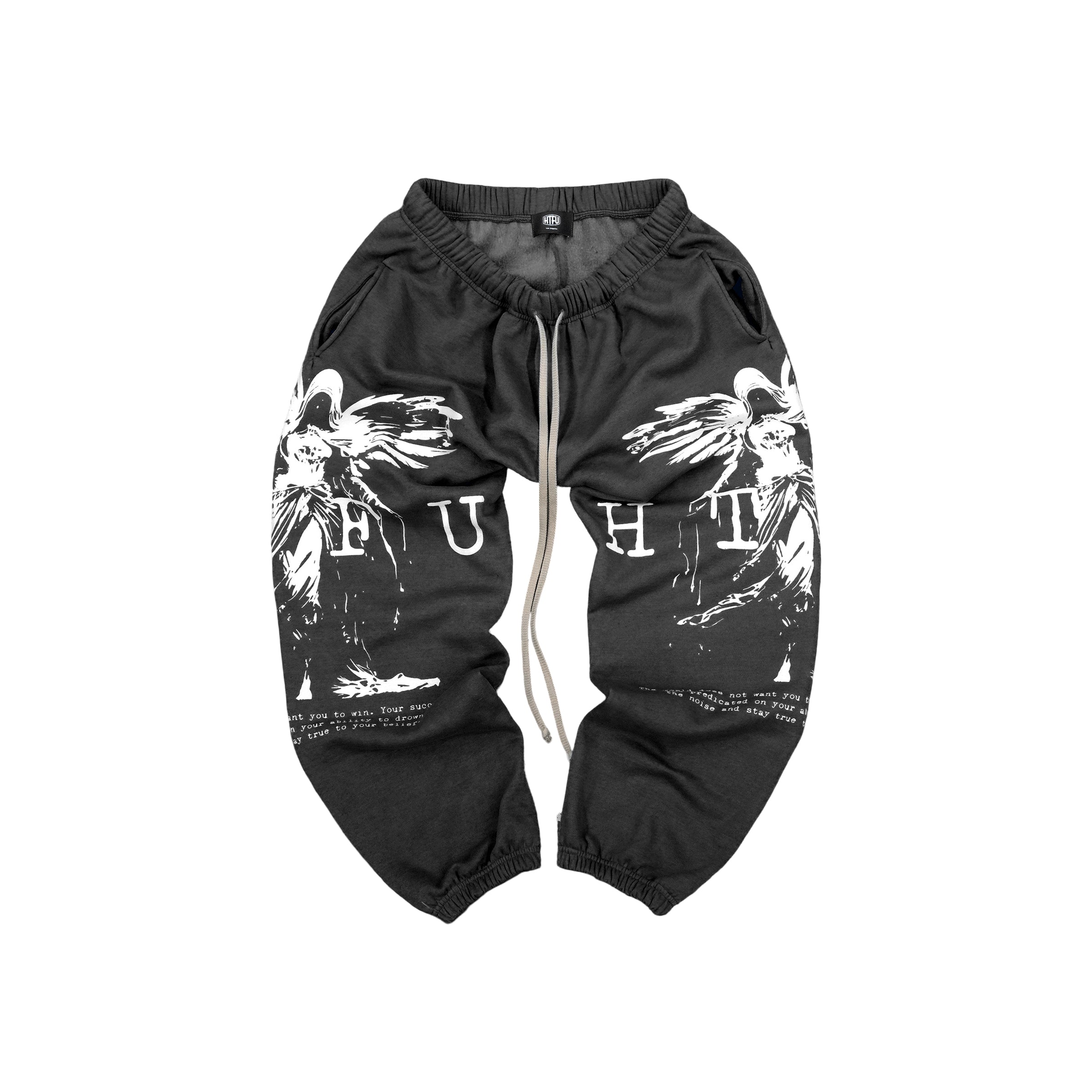GymRat Sweatpants - ER 23 - Limited White on Heather Black - Ships Oct 15th