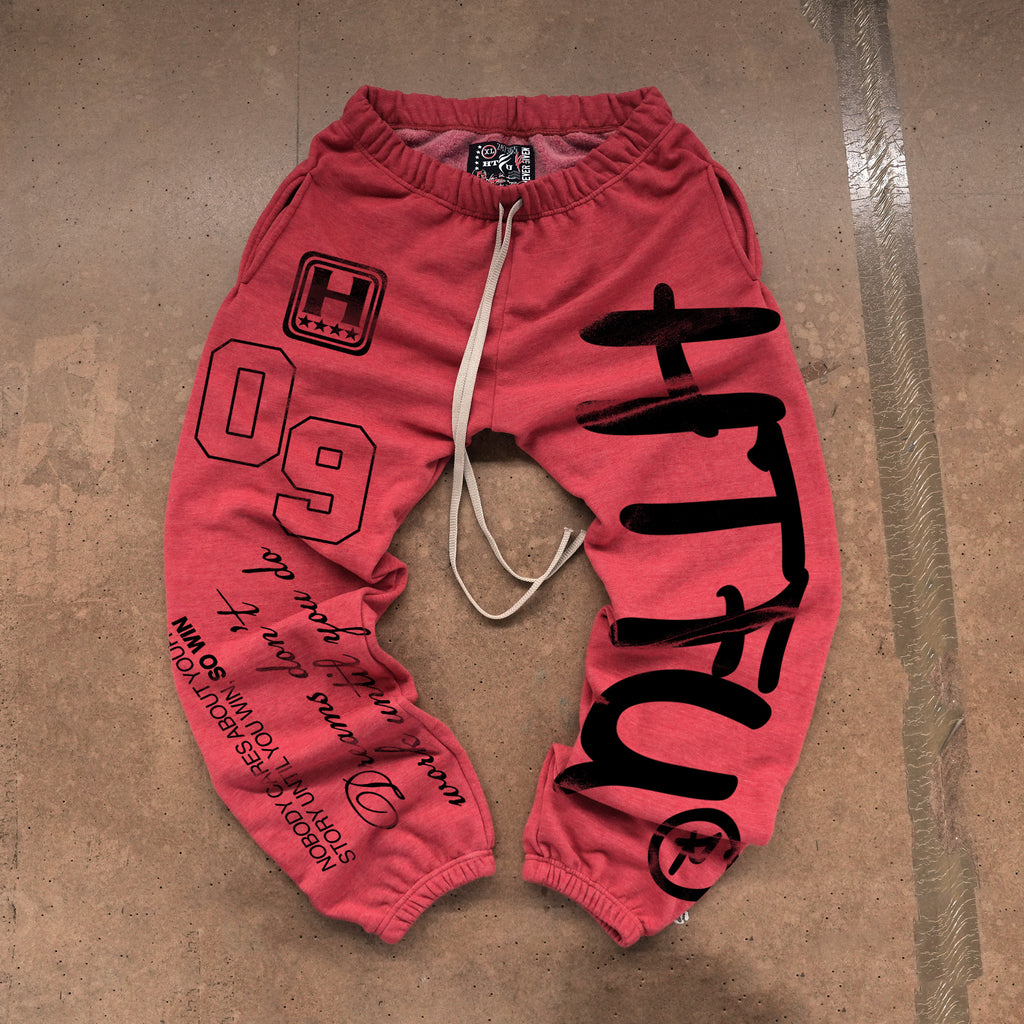 GymRat Sweatpants - Scarlet Red - Black Factory III Edition - Ships Dec 5th