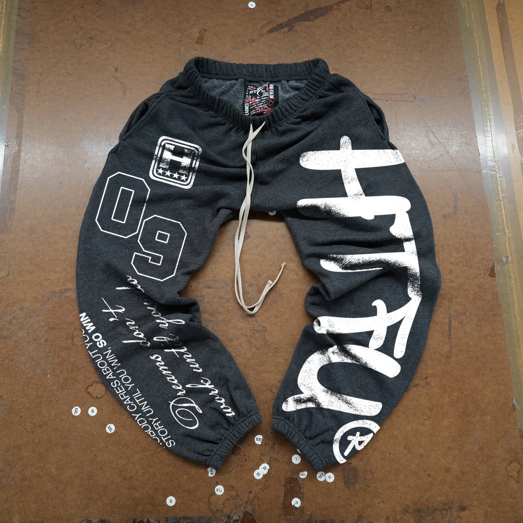 GymRat Sweatpants - Heather Black - White Factory III Edition - Ships Nov 25th