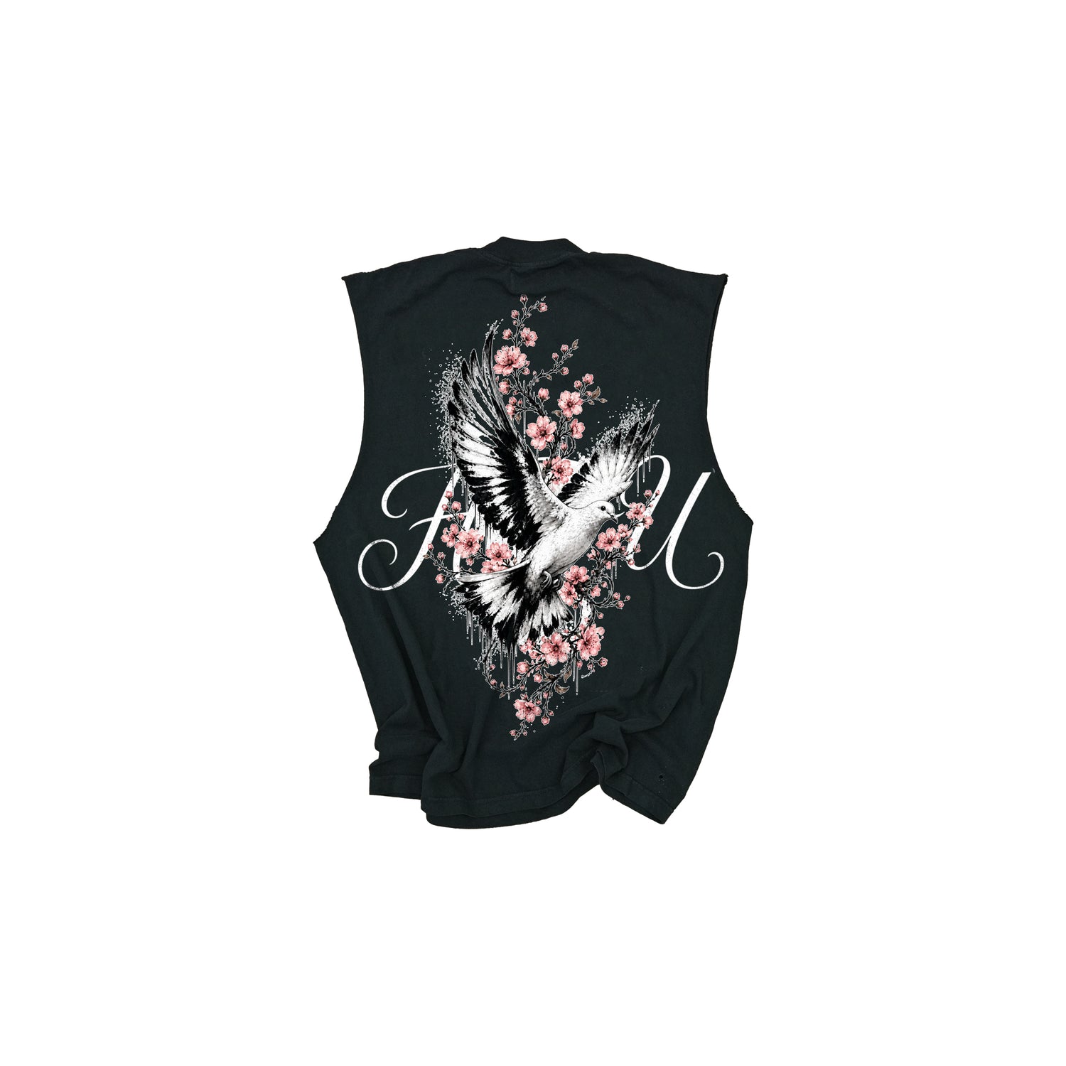 HTFU Dove Muscle Tank - Black