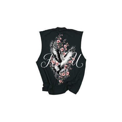 HTFU Dove Muscle Tank - Black