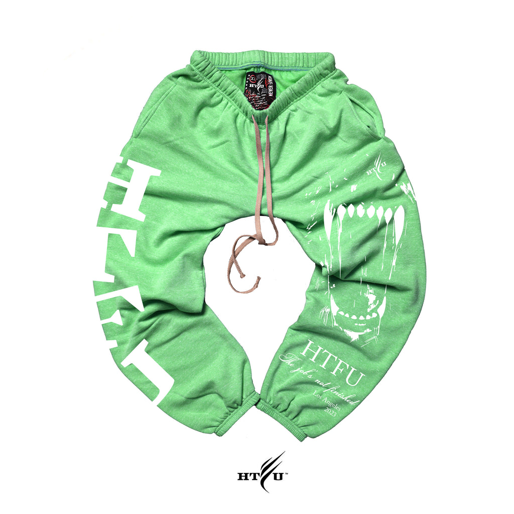 GymRat Sweatpants - Jobs not Finished Lime Green Edition - Ships Dec 1