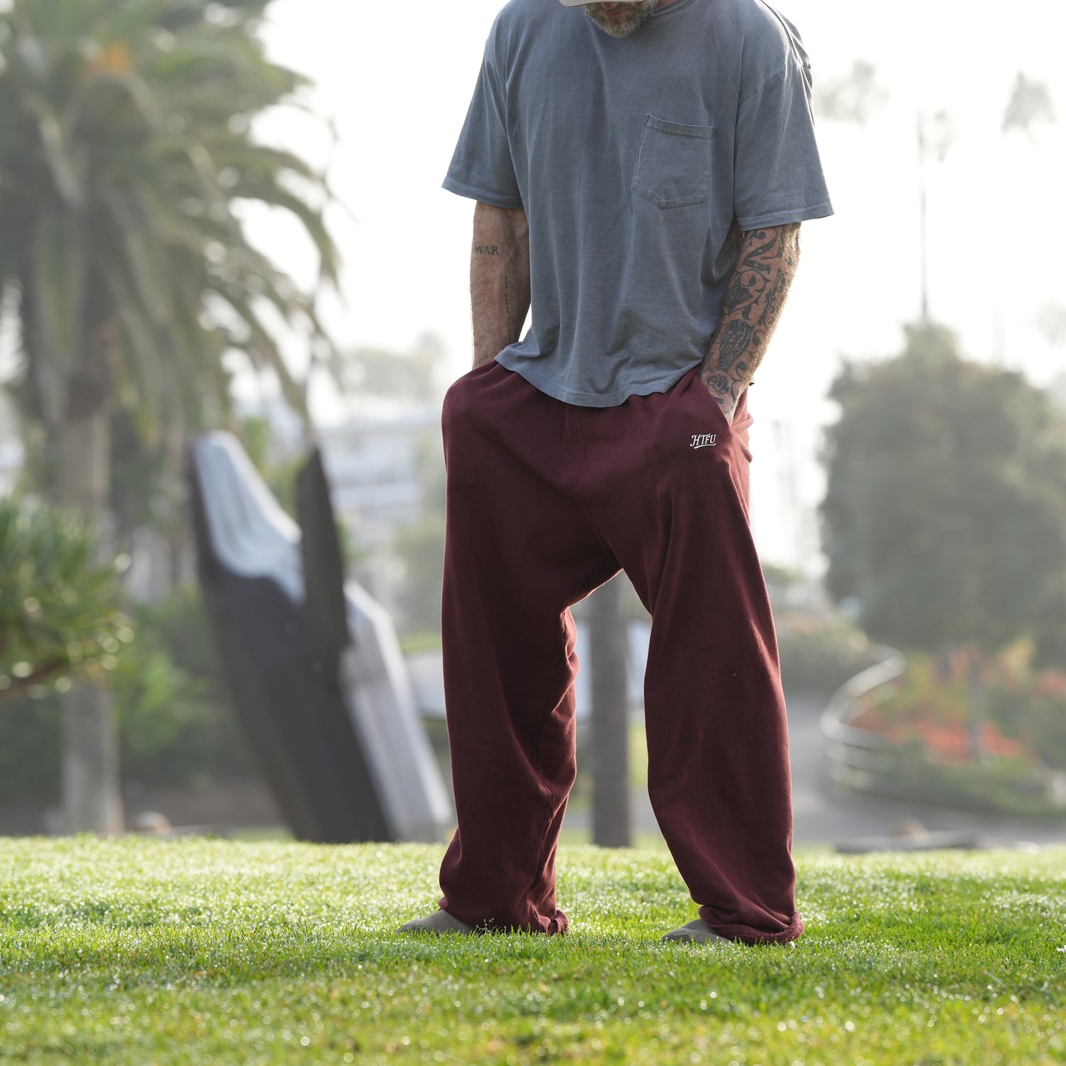 Studio French Terry Sweatpants - Open Leg - Black - Ships 2/15