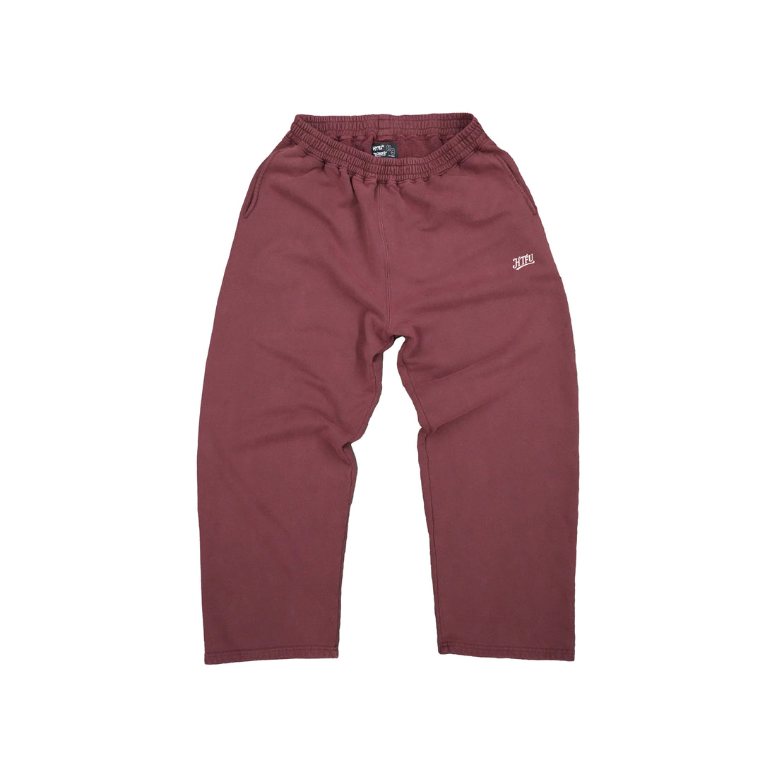 Studio French Terry Sweatpants - Open Leg - Maroon - Ships 2/15