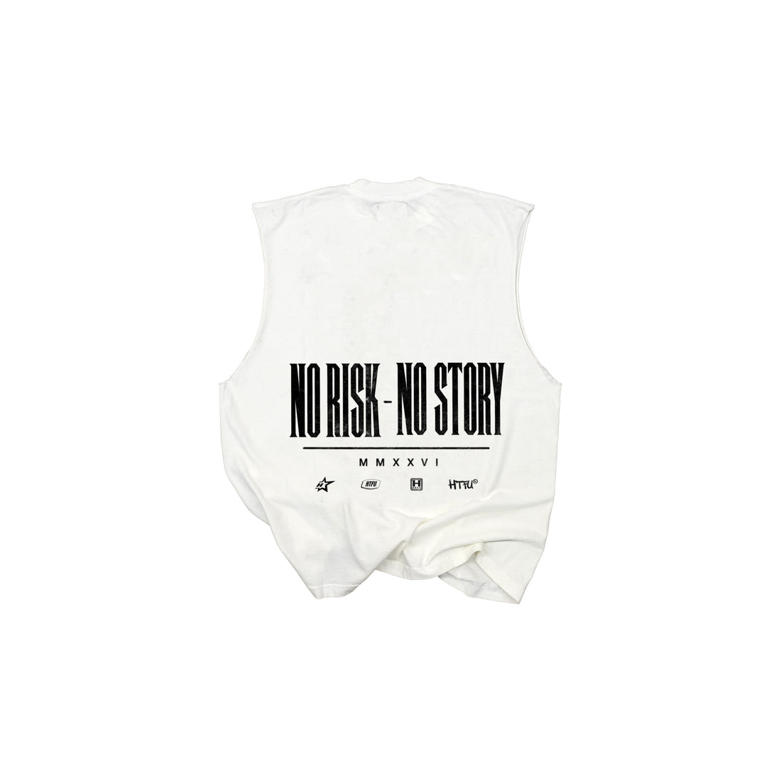 No Risk No Story Muscle Tank - Bold - Off White