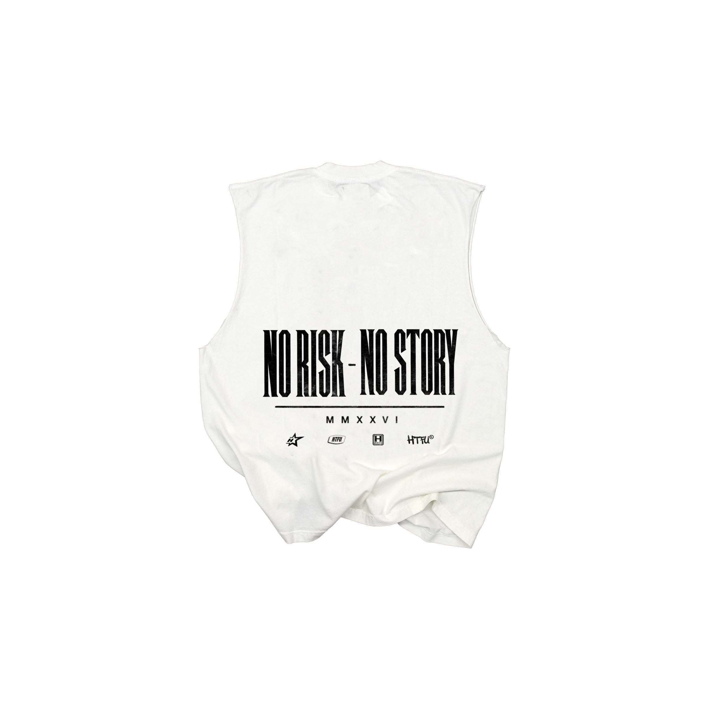 No Risk No Story Muscle Tank - Bold - Off White