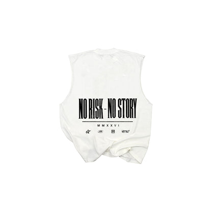 No Risk No Story Muscle Tank - Bold - Off White