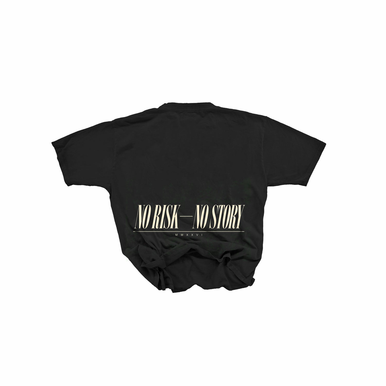 No Risk No Story Tee - Italic - Black