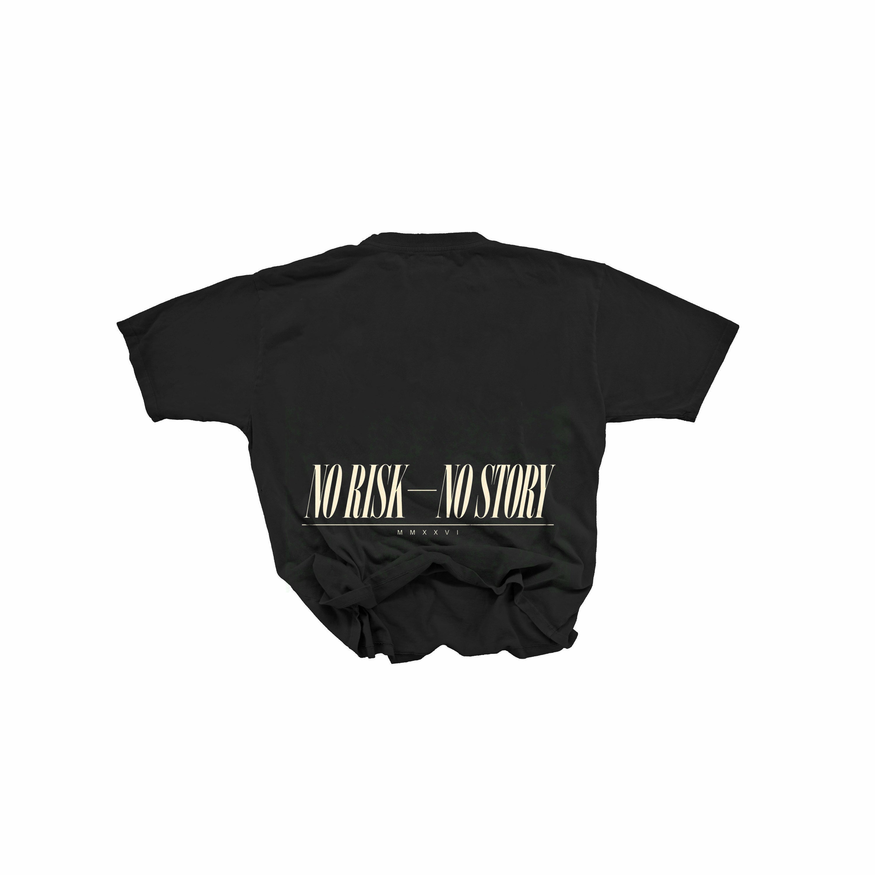 No Risk No Story Tee - Italic - Black