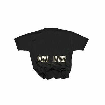 No Risk No Story Tee - Italic - Black