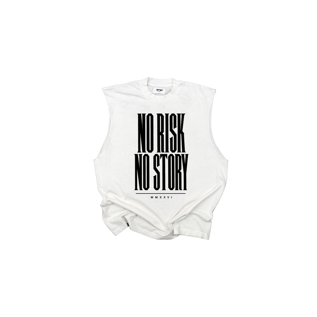 No Risk No Story Muscle Tank - Bold - Off White