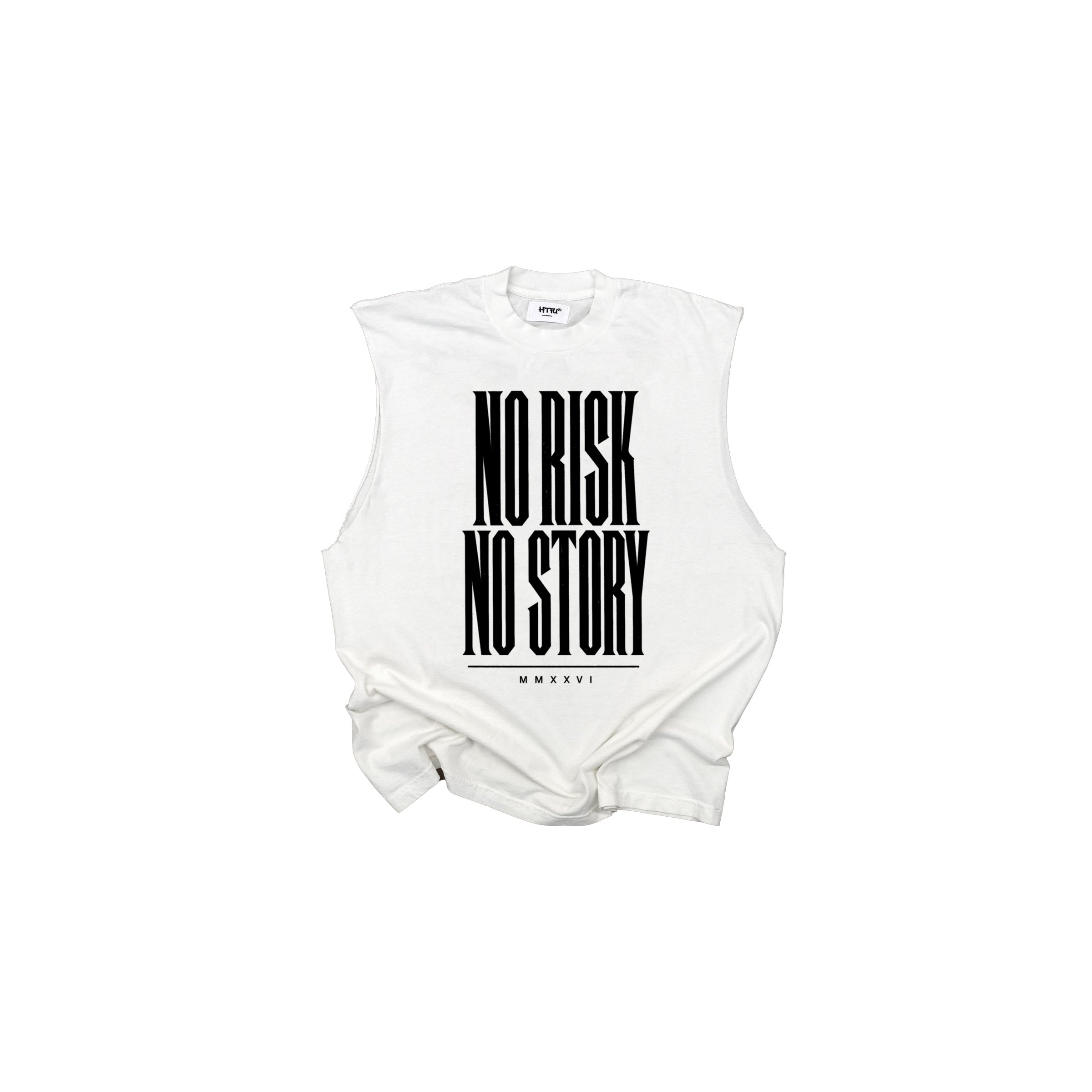 No Risk No Story Muscle Tank - Bold - Off White