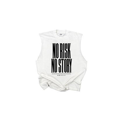 No Risk No Story Muscle Tank - Bold - Off White