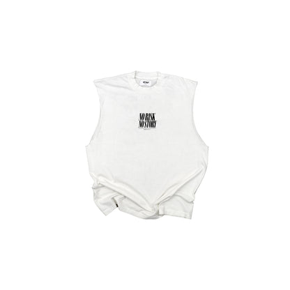 No Risk No Story Muscle Tank - Italic - Off White