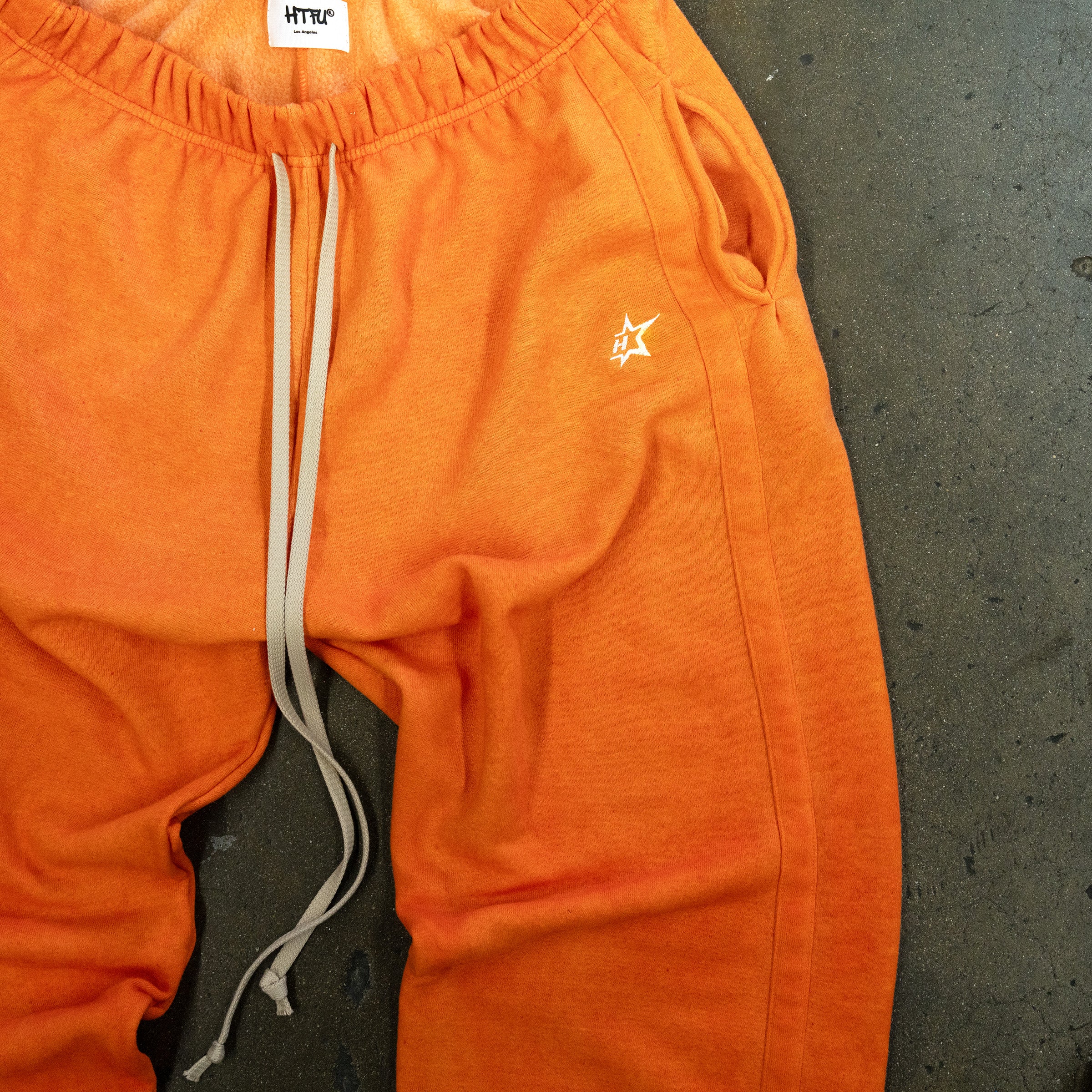 HTFU Raw Hem 3/4 Sweatshort - Oil Wash Orange - Ships 7/25