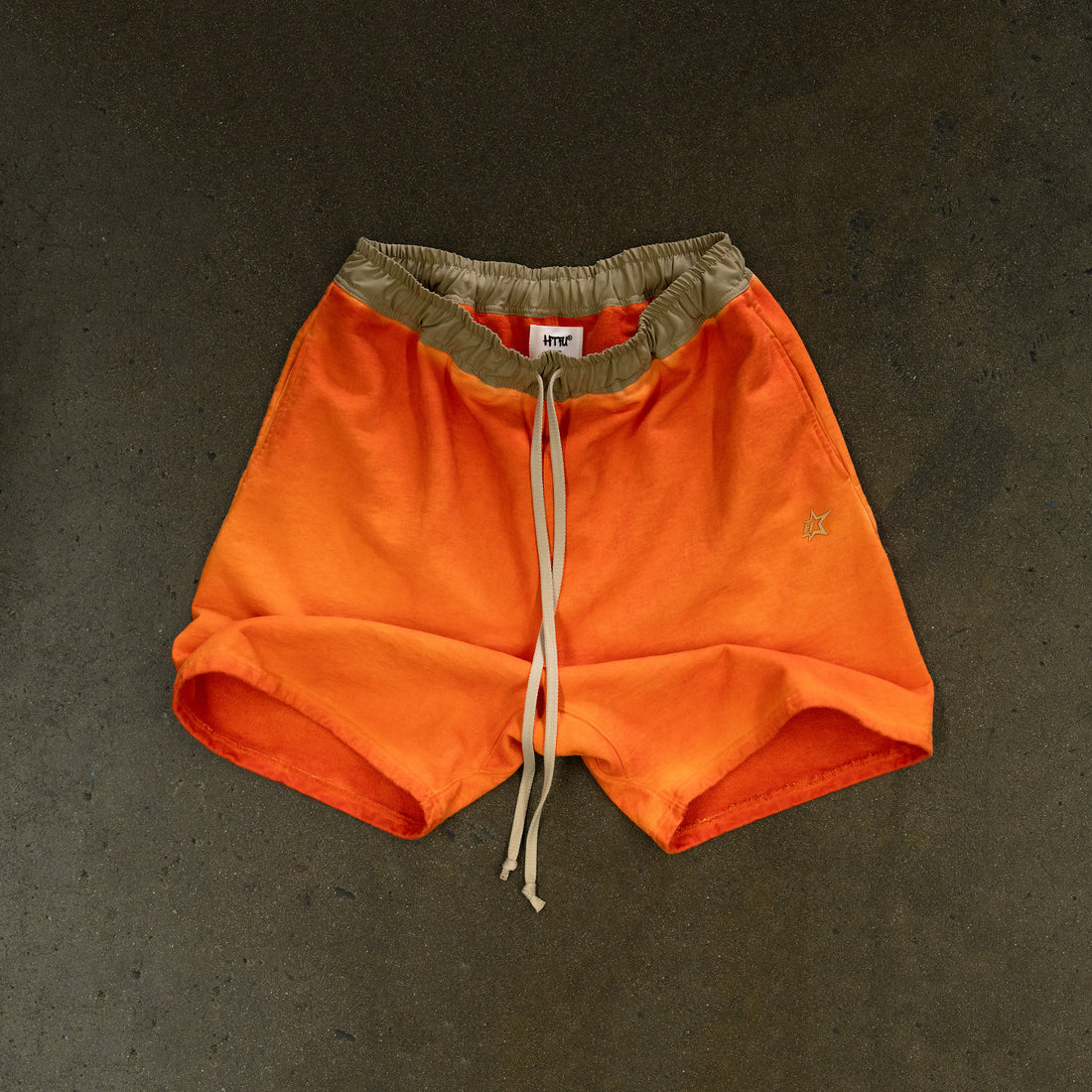 HTFU Relaxed Practice Short - French Terry - Oil Wash Orange Fade - Ships 7/15