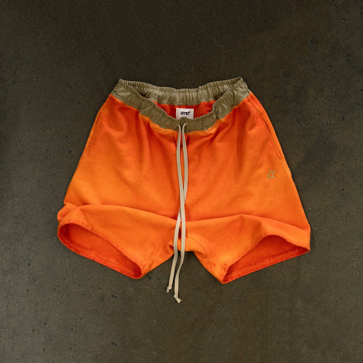 HTFU Relaxed Practice Short - French Terry - Oil Wash Orange Fade - Ships 7/15